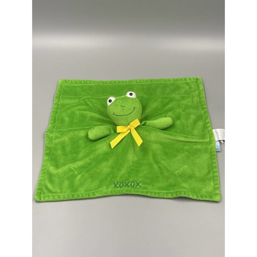 Green Frog Plush Lovey Honey Bunny Baby Security Blanket XOXOX